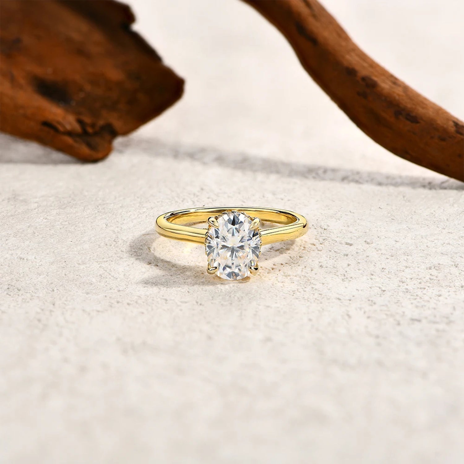 Eterna Oval Moissanite Wedding Ring